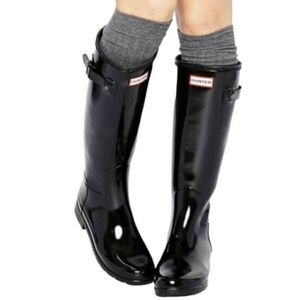 HUNTER Original Tall Gloss Rain Boot Size 7